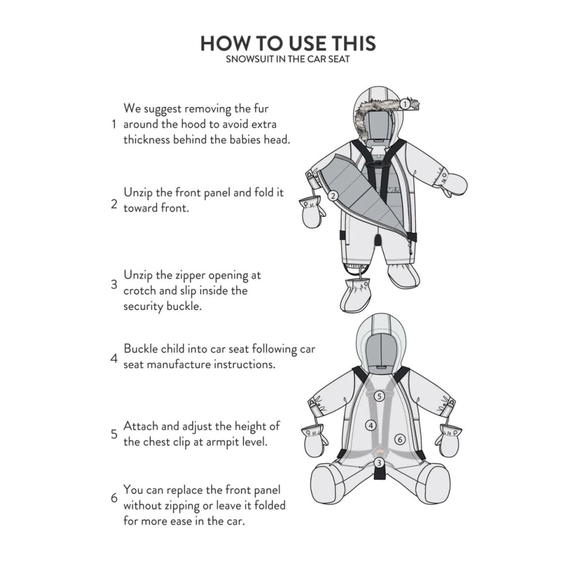 Duex par Duex car seat friendly baby Snow suit - Picture 8 of 8
